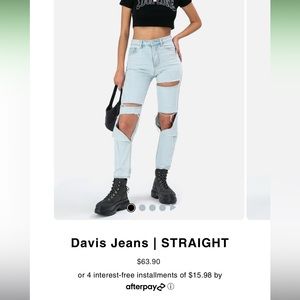 Light Blue Size M Adika Ripped Jeans